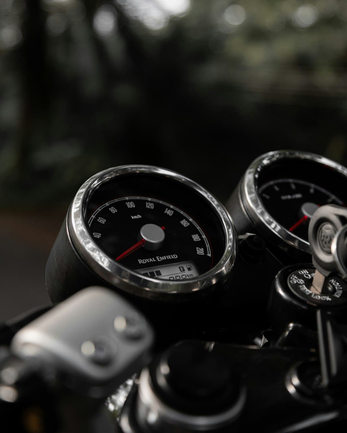 Royal Enfield motorcycle digital speedometer smart display